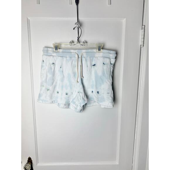Lou & Grey Pants - Lou & Grey Tie Dye Sweat Shorts Women's Large Blue White High Rise Lounge
